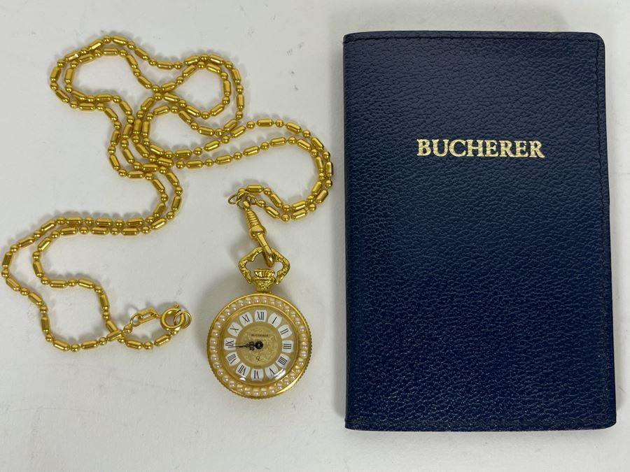 JUST ADDED - Bucherer Pocket Watch With Fob Chain [Photo 2]