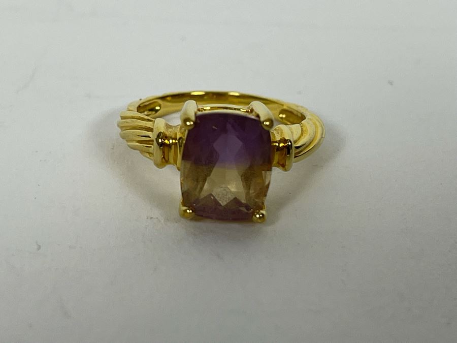 JUST ADDED - Sterling Silver Ametrine Ring Size 6.25 3.6g [Photo 10]