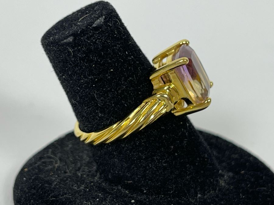 JUST ADDED - Sterling Silver Ametrine Ring Size 6.25 3.6g [Photo 6]