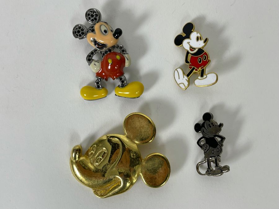 JUST ADDED - Collection Of Four Vintage Mickey Mouse Brooches Pins [Photo 2]