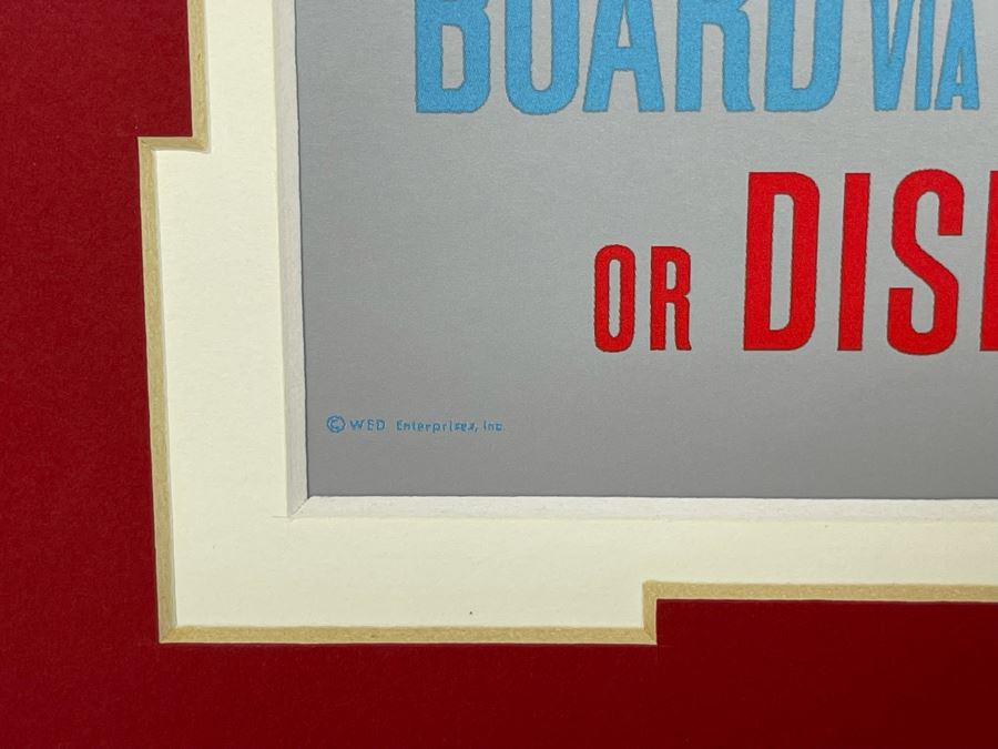 JUST ADDED - Hand Signed Disneyland Monorail First In America Reproduction Poster 9.5 X 13.5 [Photo 7]