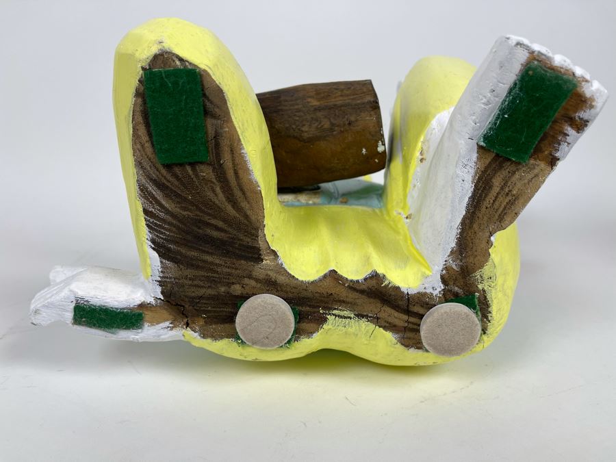 JUST ADDED - Carved Wooden Asian Sculpture 9W X 7D X 17H [Photo 6]