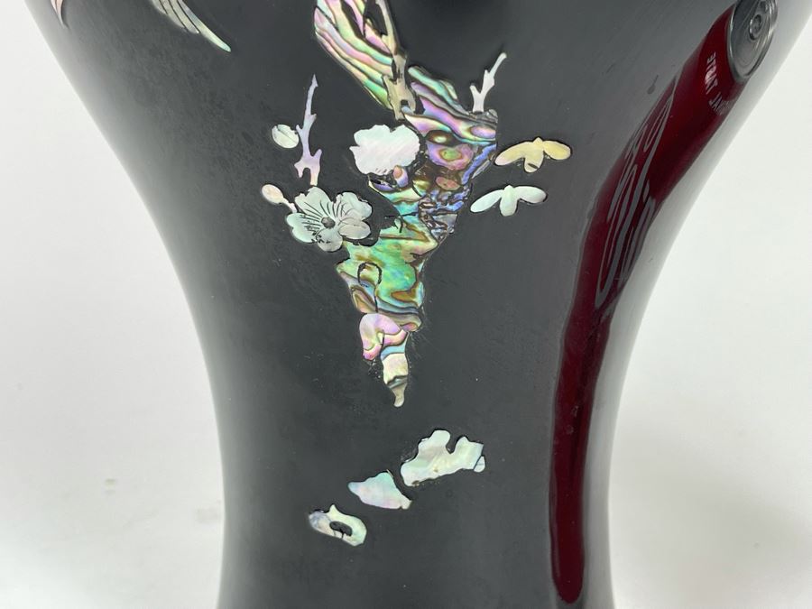 JUST ADDED - Korean Mother Of Pearl Inlay Vase 7W X 12H [Photo 5]