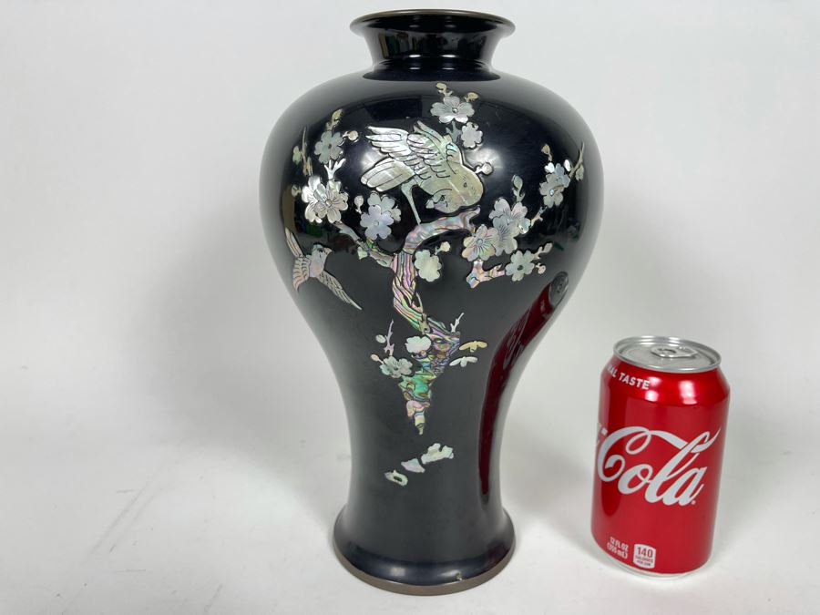 JUST ADDED - Korean Mother Of Pearl Inlay Vase 7W X 12H [Photo 1]