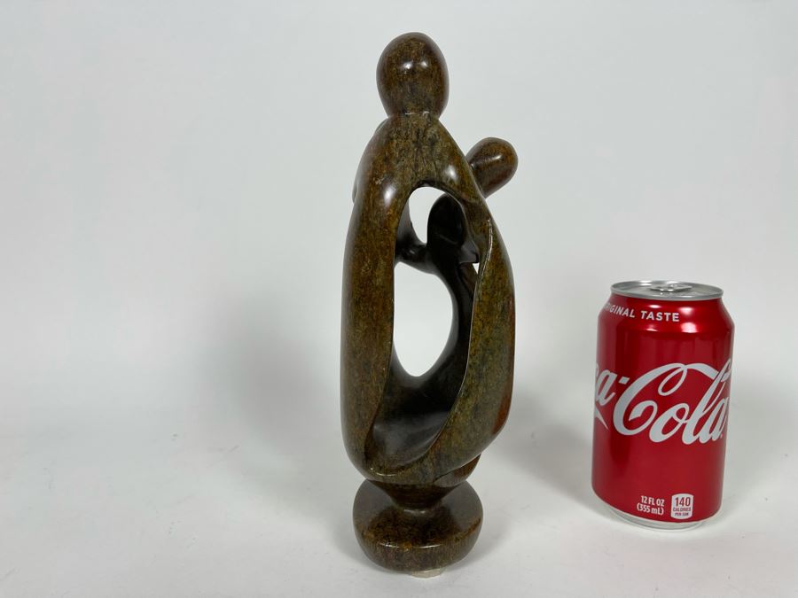 JUST ADDED - Signed Stone Family Of Four Sculpture 4W X 2.5D X 9.5H [Photo 5]