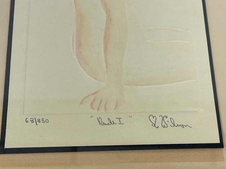 JUST ADDED - Signed Limited Edition Print Titled 'Nude I' By M. Wilson 6 X 10 [Photo 4]