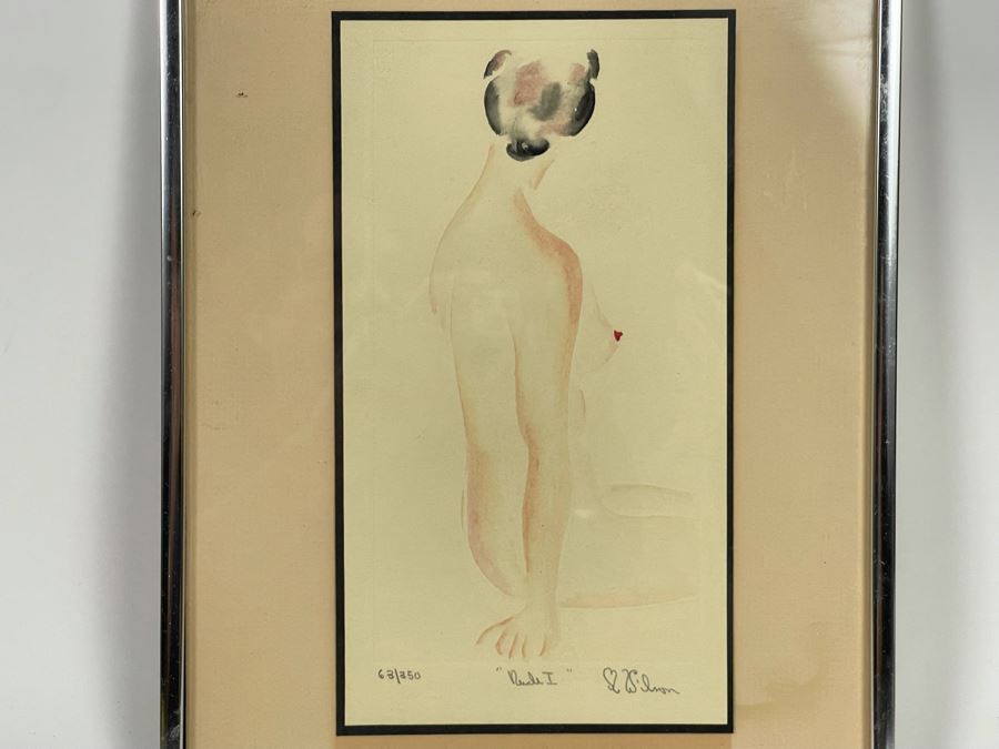 JUST ADDED - Signed Limited Edition Print Titled 'Nude I' By M. Wilson 6 X 10 [Photo 2]