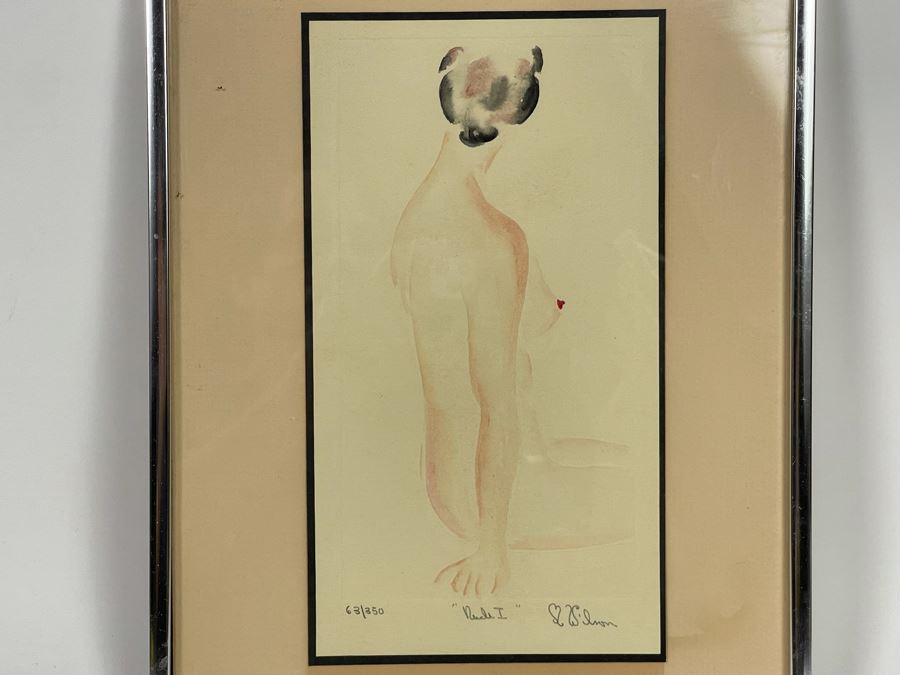 JUST ADDED - Signed Limited Edition Print Titled 'Nude I' By M. Wilson 6 X 10 [Photo 1]