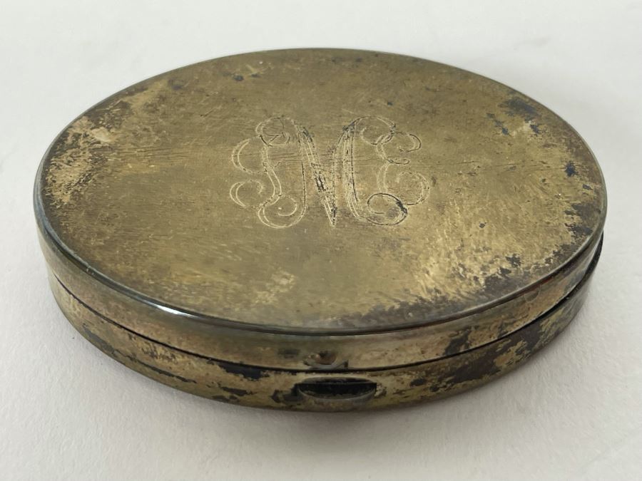 JUST ADDED - Vintage Signed Tiffany Co Sterling Silver Compact 2.5W X 1.75H 41.1g