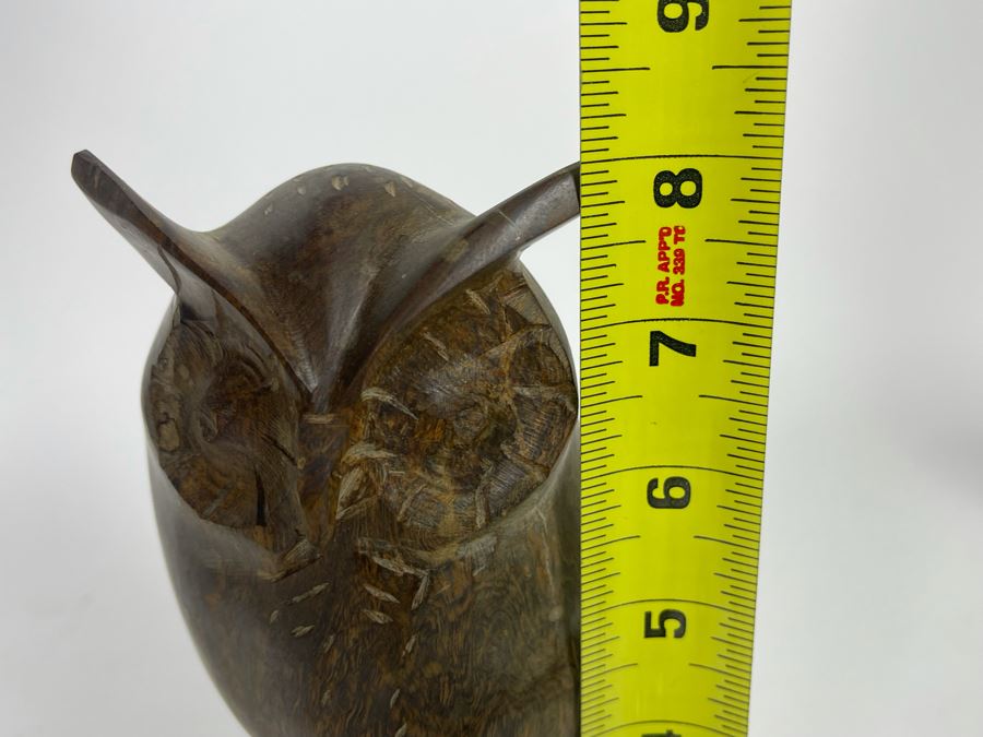 JUST ADDED - Vintage Carved Ironwood Owl Sculpture 8H [Photo 6]