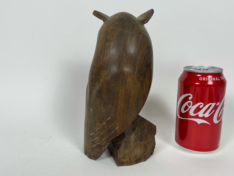 JUST ADDED - Vintage Carved Ironwood Owl Sculpture 8H [Photo 4]