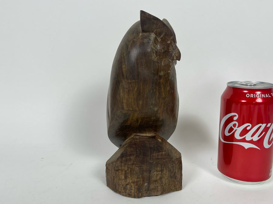 JUST ADDED - Vintage Carved Ironwood Owl Sculpture 8H [Photo 3]