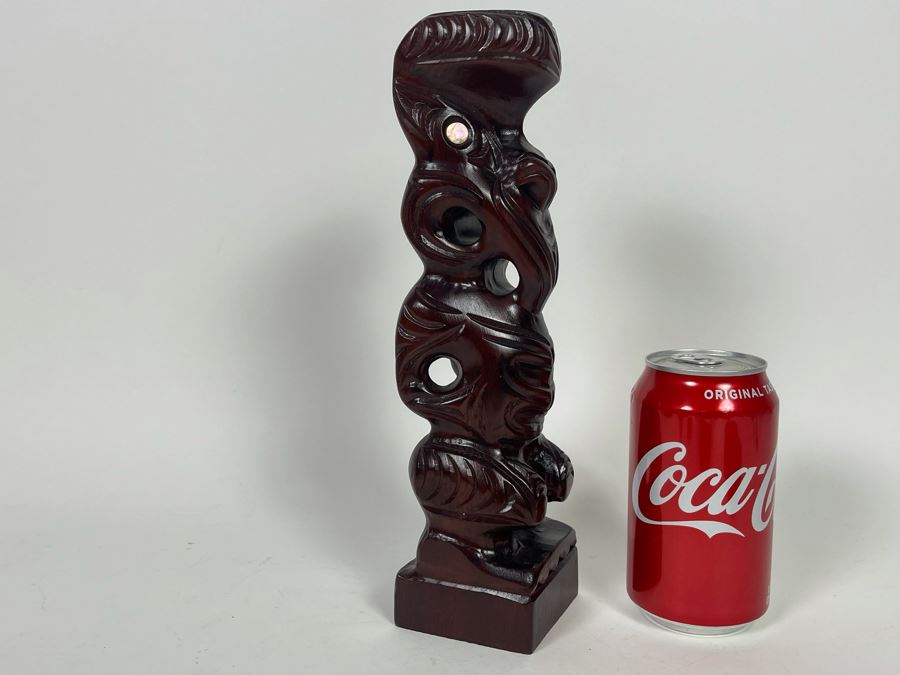 JUST ADDED - Carved Wooden New Zealand Sculpture 11H [Photo 4]