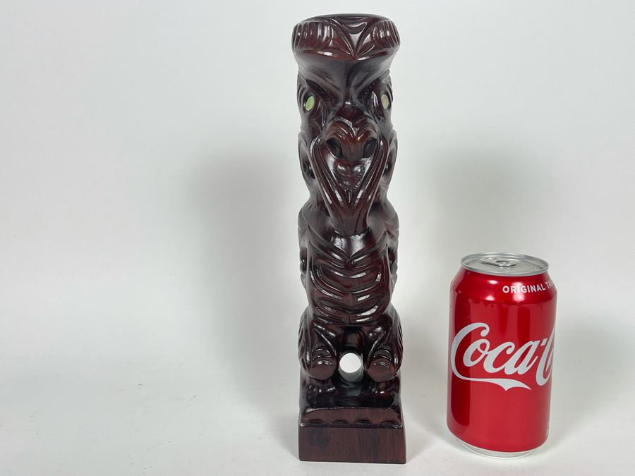JUST ADDED - Carved Wooden New Zealand Sculpture 11H [Photo 1]