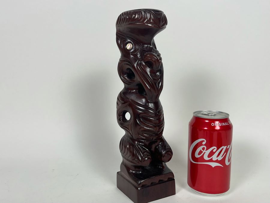 JUST ADDED - Carved Wooden New Zealand Sculpture 11H [Photo 3]