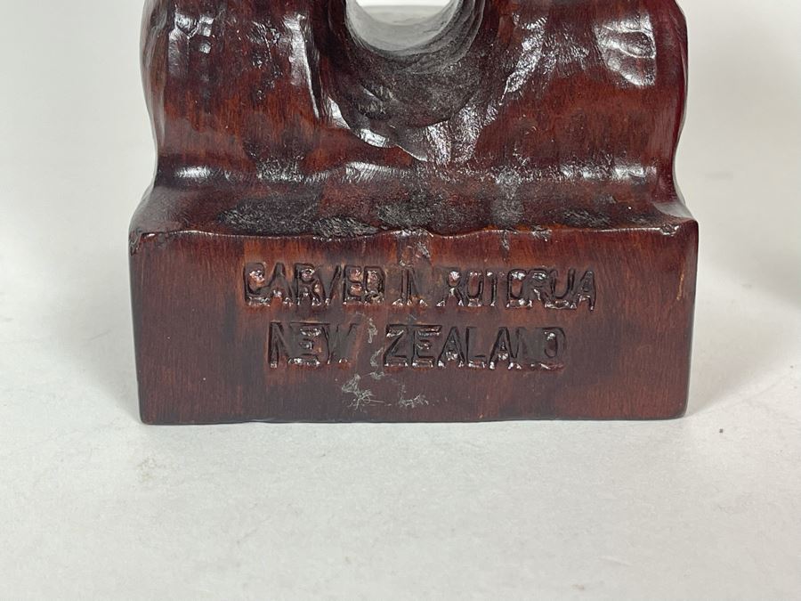 JUST ADDED - Carved Wooden New Zealand Sculpture 11H [Photo 6]