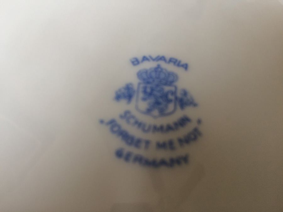 Schumann 'Forget Me Not' Porcelain dinnerware with serving pieces and covered handled bowl [Photo 18]