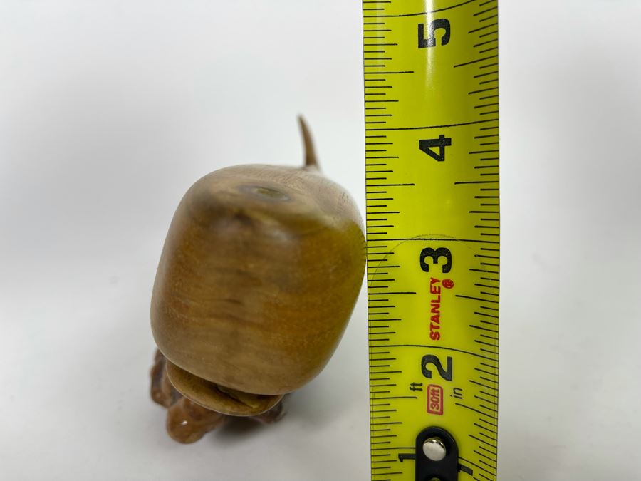 JUST ADDED - Carved Whale Sculpture Signed W. L. Rome 1/90 7.5W X 3D X 3.5H [Photo 13]