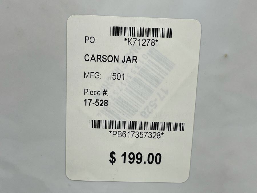 JUST ADDED - Large White Carson Jar 11W X 15H Retails $199 [Photo 5]