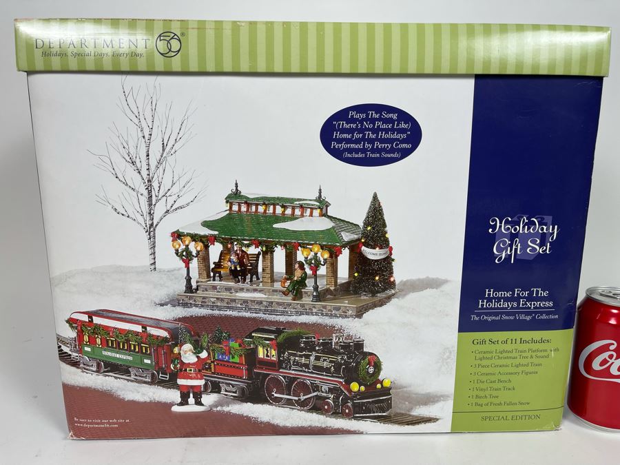 JUST ADDED - Department 56 Holiday Gift Set Home For The Holidays Express Original Snow Village Collection Special Edition [Photo 1]