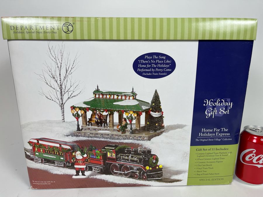 JUST ADDED - Department 56 Holiday Gift Set Home For The Holidays Express Original Snow Village Collection Special Edition [Photo 2]
