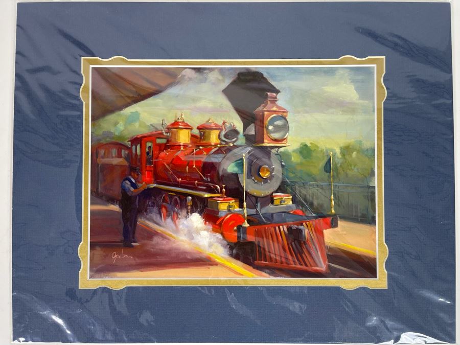 JUST ADDED - Disney George Scribner Train Print 'Like Clockwork' 18 X 14 [Photo 2]