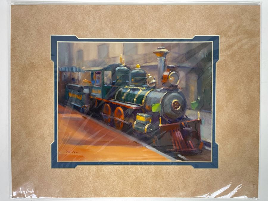 JUST ADDED - Disney George Scribner Train Print 'Mr. Ripley Arrives!' 18 X 14 [Photo 2]