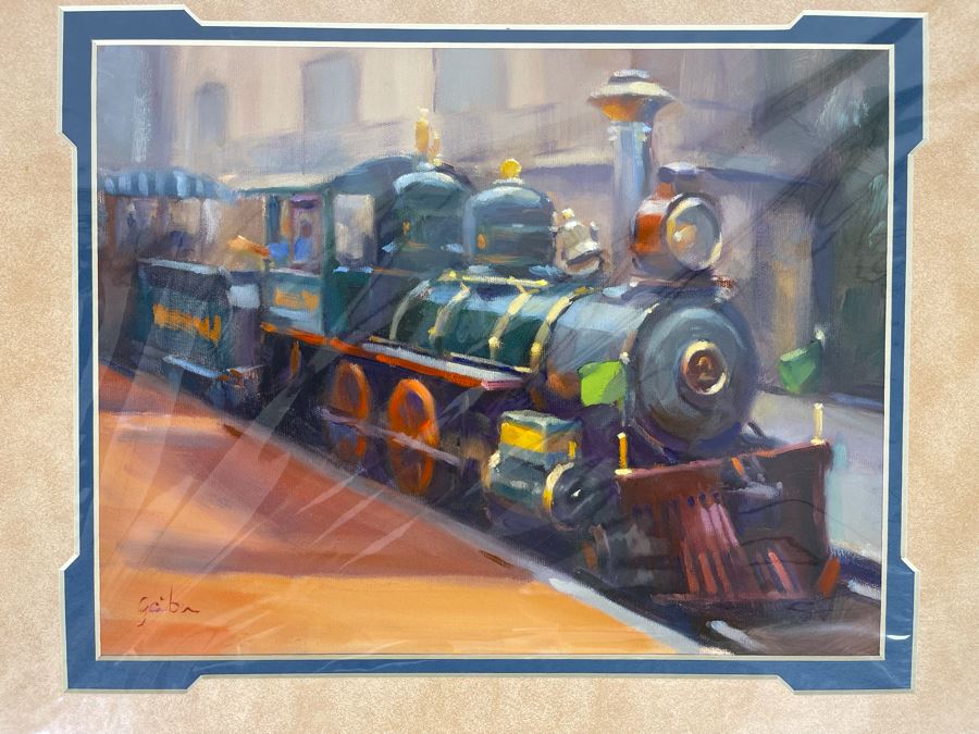 JUST ADDED - Disney George Scribner Train Print 'Mr. Ripley Arrives!' 18 X 14 [Photo 3]