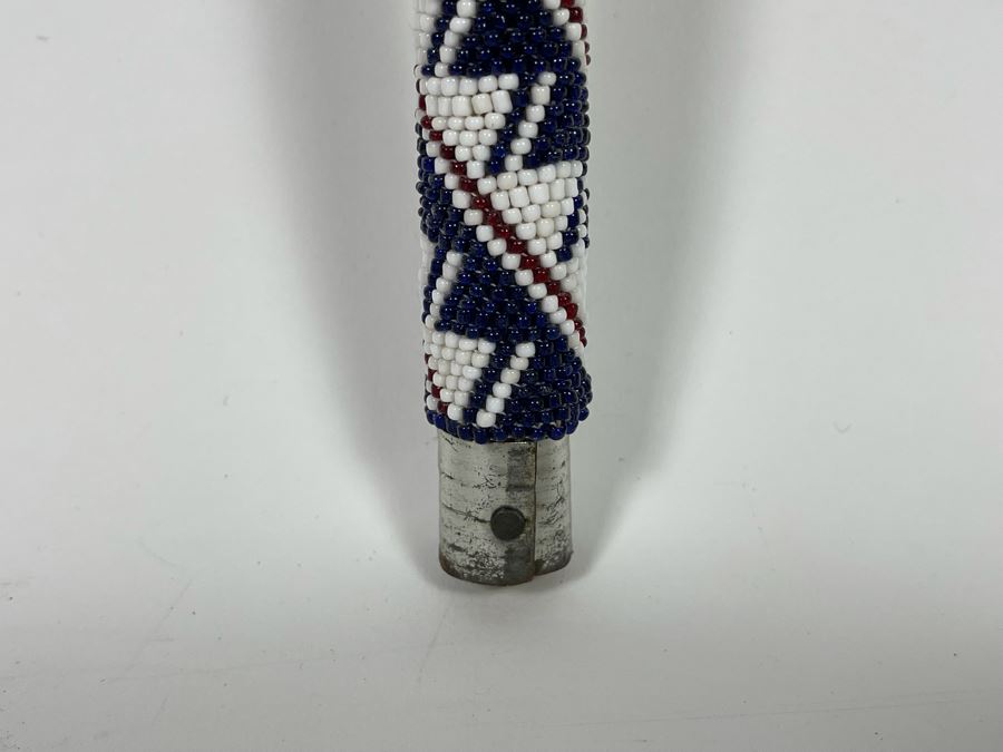 JUST ADDED - Vintage African Tutsi Beaded Walking Stick Cane 3'2'L [Photo 6]