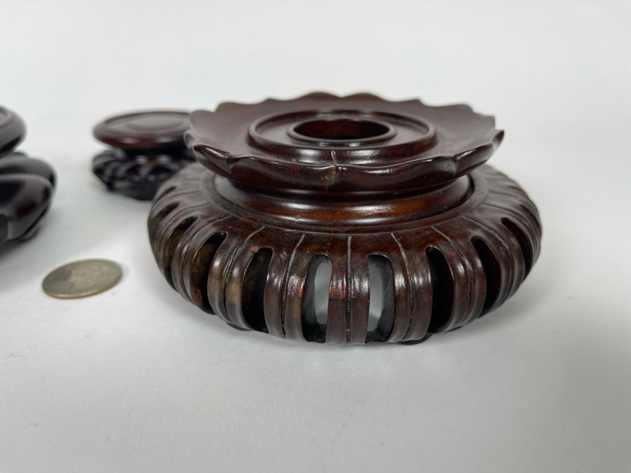 JUST ADDED - Set Of Three Chinese Wooden Stands [Photo 3]