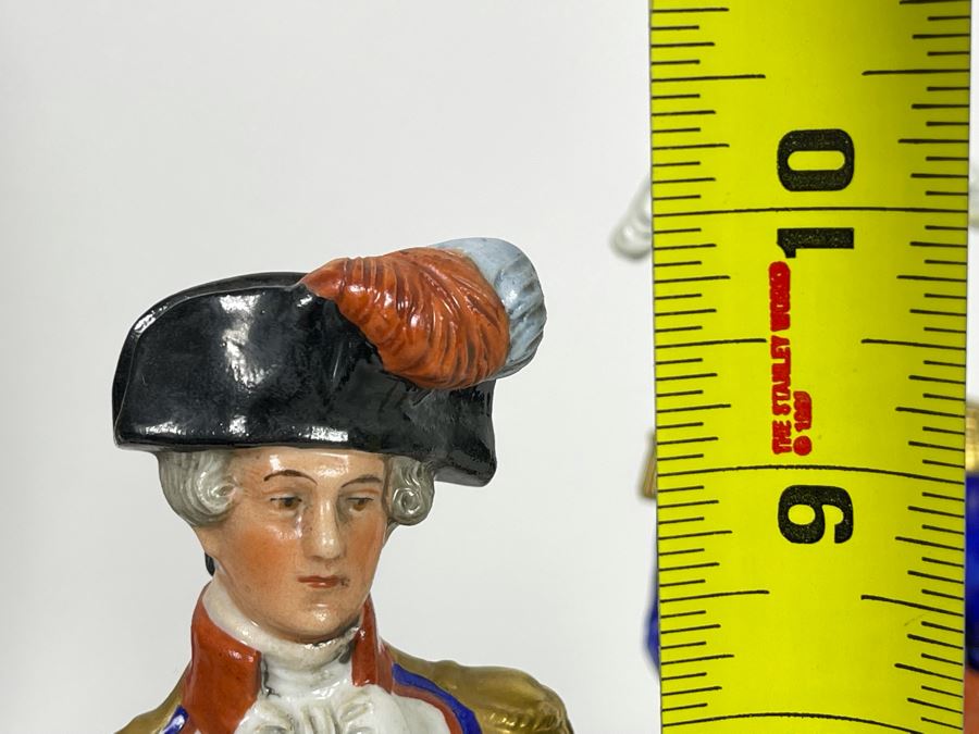 JUST ADDED - Collection Of Six Vintage German Democratic Republic (GDR) Hand Painted Saxon Porcelain French Napoleonic Soldier Figurines From Scheibe Alsbach - Thuringia Signed 10H [Photo 23]