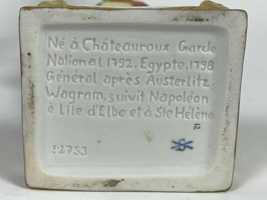 JUST ADDED - Collection Of Six Vintage German Democratic Republic (GDR) Hand Painted Saxon Porcelain French Napoleonic Soldier Figurines From Scheibe Alsbach - Thuringia Signed 10H [Photo 22]