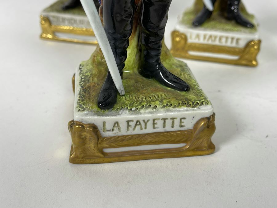 JUST ADDED - Collection Of Six Vintage German Democratic Republic (GDR) Hand Painted Saxon Porcelain French Napoleonic Soldier Figurines From Scheibe Alsbach - Thuringia Signed 10H [Photo 7]