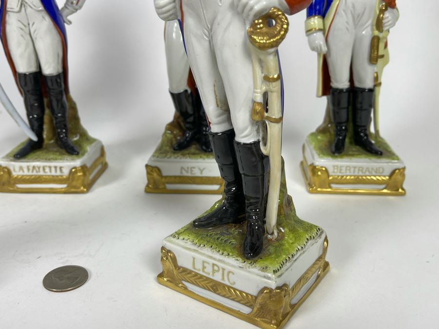 JUST ADDED - Collection Of Six Vintage German Democratic Republic (GDR) Hand Painted Saxon Porcelain French Napoleonic Soldier Figurines From Scheibe Alsbach - Thuringia Signed 10H [Photo 11]
