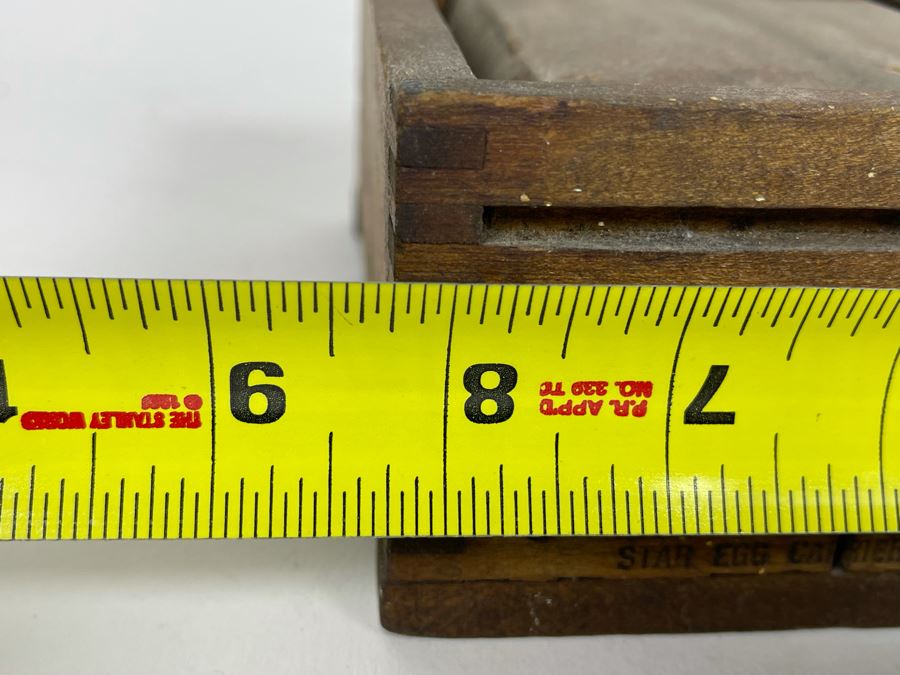 JUST ADDED - Vintage Wooden Star Egg Carrier 6.5W X 8D X 3H [Photo 8]