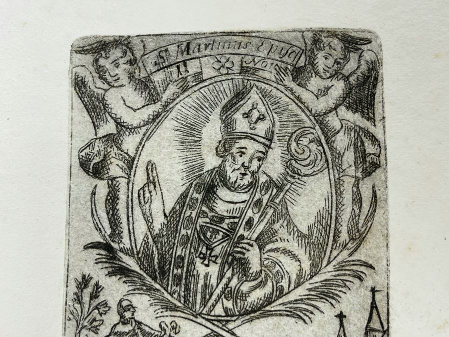 JUST ADDED - Small Antique Etching 2.25W X 3H [Photo 3]