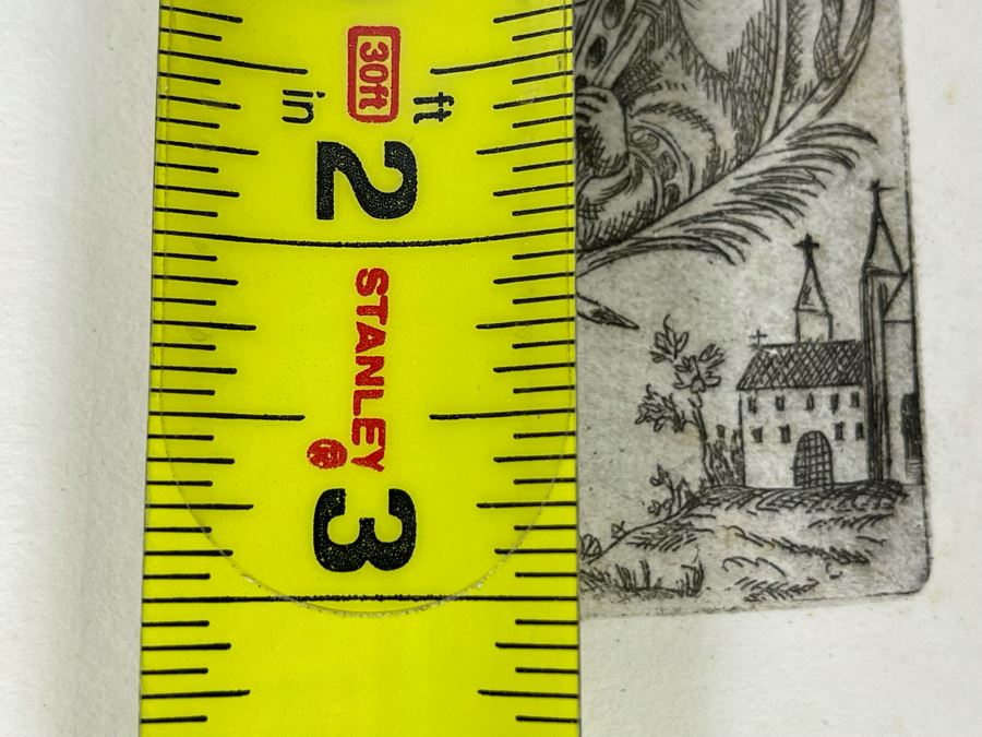 JUST ADDED - Small Antique Etching 2.25W X 3H [Photo 6]