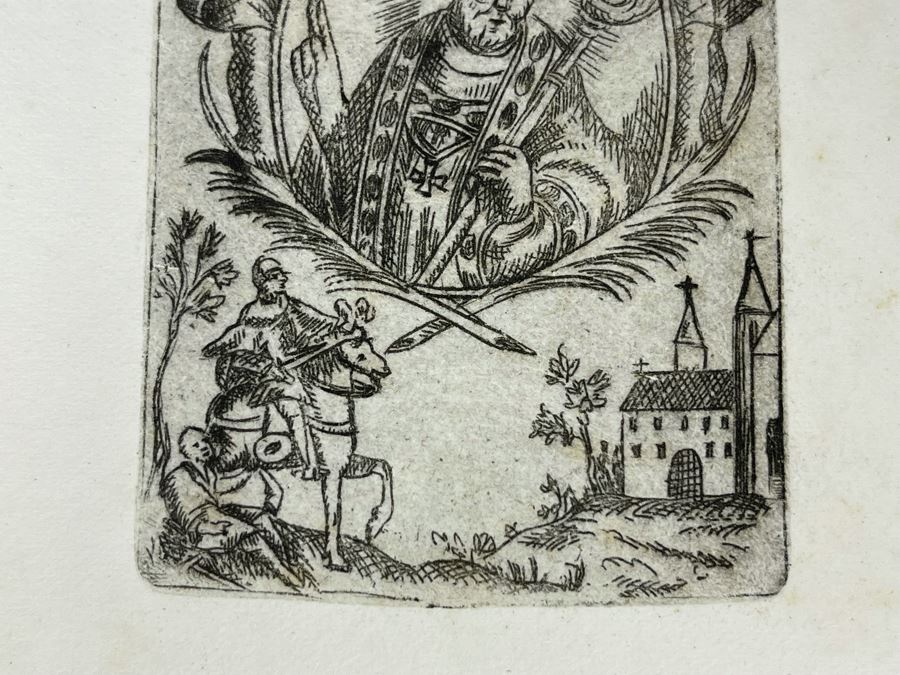 JUST ADDED - Small Antique Etching 2.25W X 3H [Photo 4]