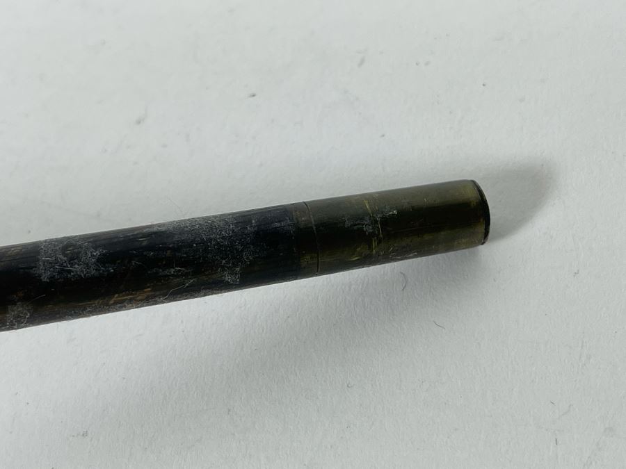 JUST ADDED - Stunning Antique 1850 Austrian Jeweled Silver Gilt Perfume Dress Cane With Turquoise, Garnets, Red Carnelian And Black Onyx 37.25'L Handle Is 4' X 1.5' [Photo 33]