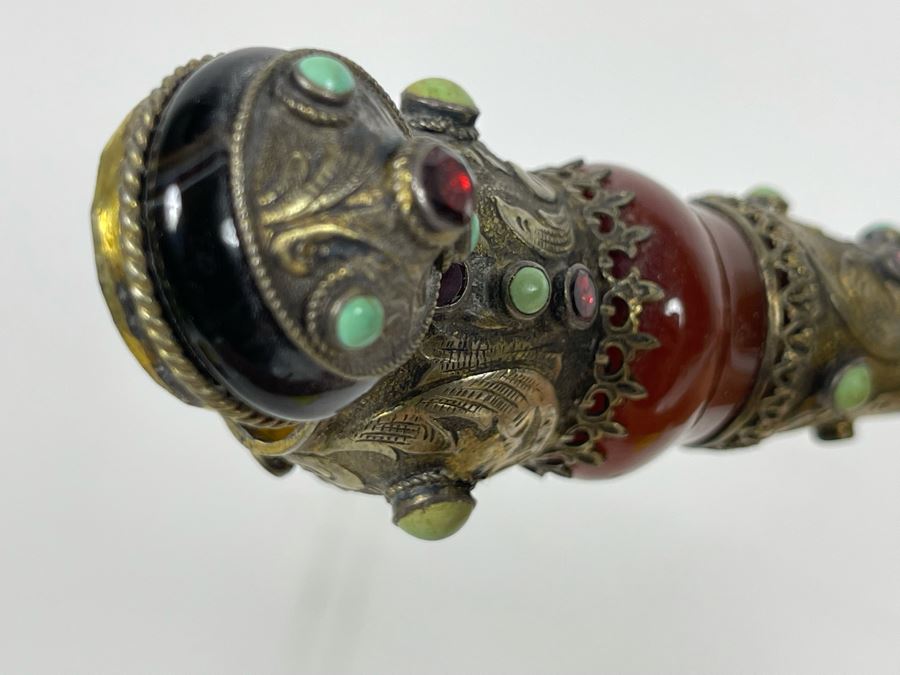 JUST ADDED - Stunning Antique 1850 Austrian Jeweled Silver Gilt Perfume ...