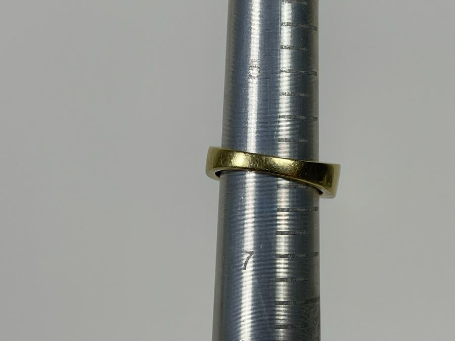 10K Gold Diamond Ring (Slightly Bent In Back) Size 6 4.6g [Photo 12]