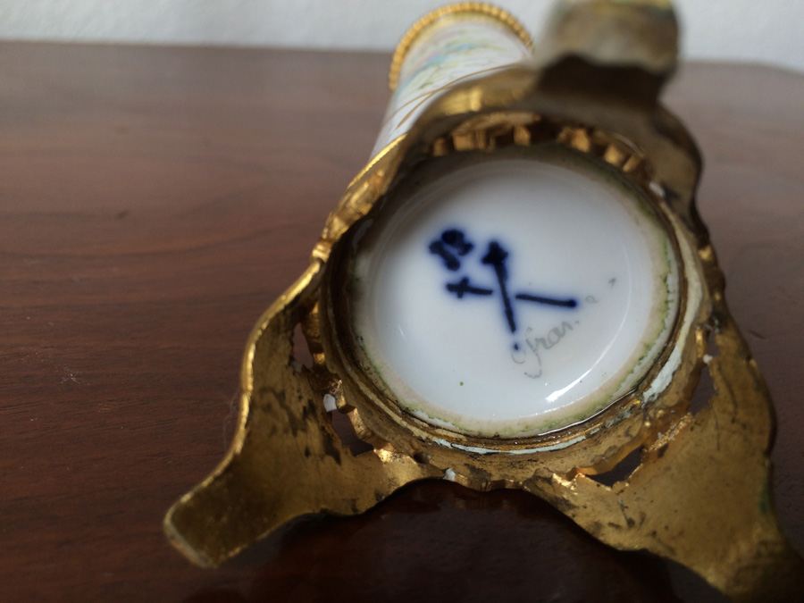 Pair Vases, Bearing Meissen Mark, Ormolu [Photo 20]