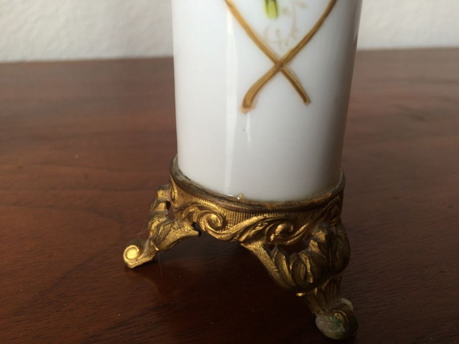 Pair Vases, Bearing Meissen Mark, Ormolu [Photo 17]