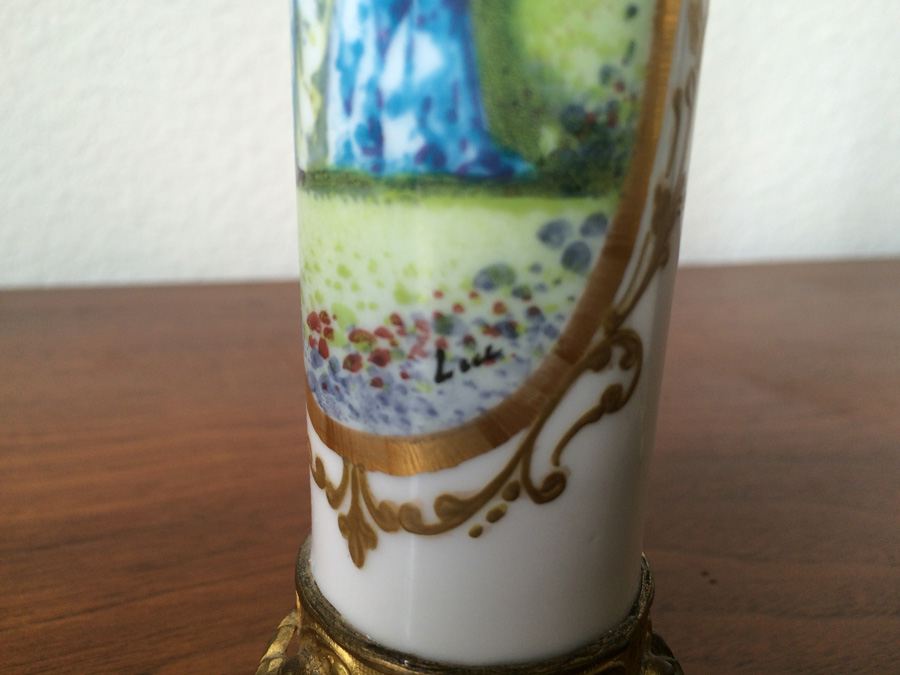 Pair Vases, Bearing Meissen Mark, Ormolu [Photo 2]