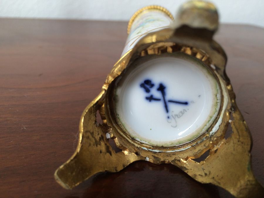 Pair Vases, Bearing Meissen Mark, Ormolu [Photo 21]