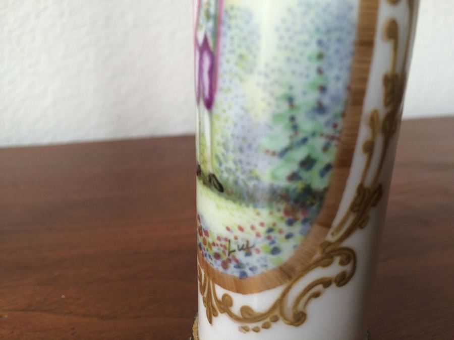 Pair Vases, Bearing Meissen Mark, Ormolu [Photo 14]