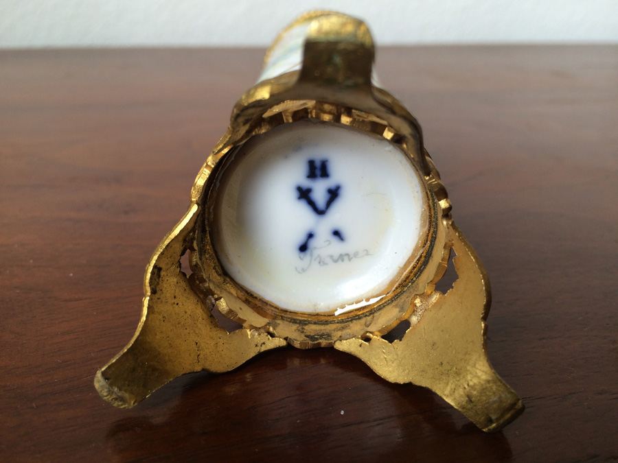 Pair Vases, Bearing Meissen Mark, Ormolu [Photo 23]