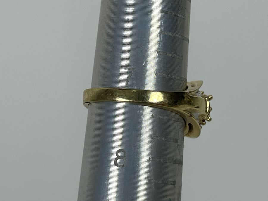 10K Ruby Sapphire Emerald Diamond Ring Size 7.25 4.8g [Photo 11]