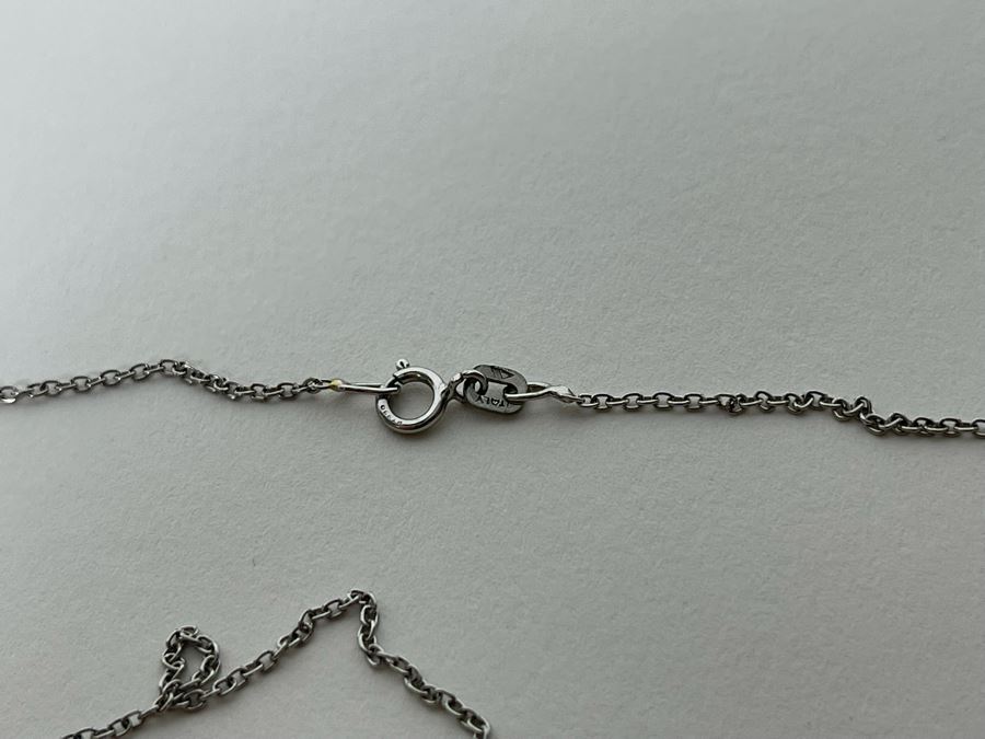 Platinum 950 Cross Pendant With Rose Cut Diamonds And Plantinum 950 18' Chain Necklace 5.3g Estimate $660-$990 [Photo 11]