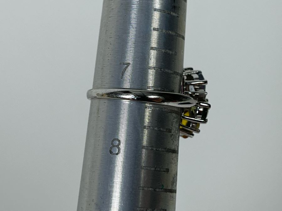 14K Gold Multi-Color Sapphire Zircon Ring Size 7.25 3.7g Estimate $600-$900 [Photo 14]